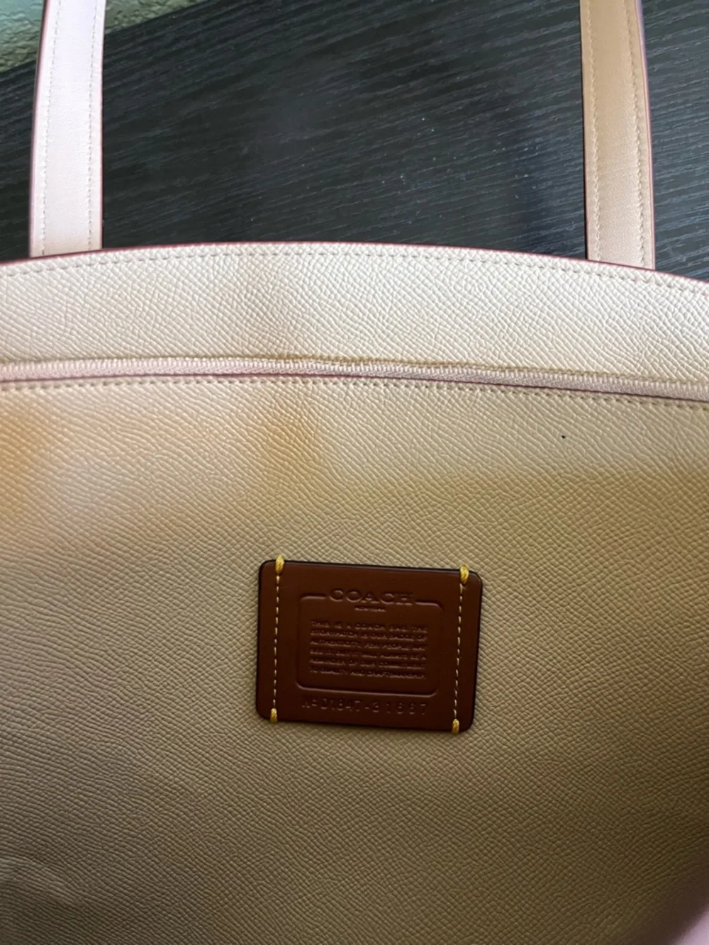 Coach Charlie Rose Print Large Satchel Bag - Picture 8 of 12